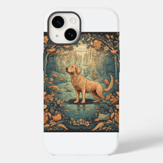 ゴールデンレトリバーイラストレーション Case-Mate iPhone 14ケース