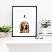 ゴールデンレトリバーウォーターカラーイラストレーションドッグ名 ポスター