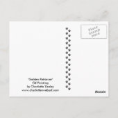 ゴールデンレトリバーオリジナルドッグアートハガキ ポストカード (裏面)