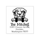 ゴールデンレトリバーカスタムドッグ差出人住所 ラバースタンプ (インプリント)