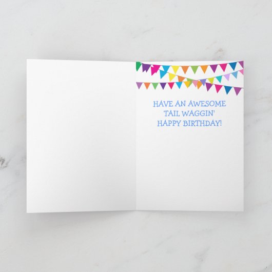 ゴールデンレトリバーカワイパピー誕生日 カード (内部)