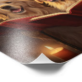 ゴールデンレトリバークリスマスカロリングホリデー フォトプリント (角)