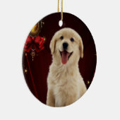 ゴールデンレトリバークリスマスツリーオーナメント セラミックオーナメント (右)