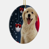 ゴールデンレトリバークリスマスツリーオーナメント セラミックオーナメント (右)