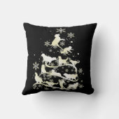 ゴールデンレトリバークリスマスツリークリスマス犬のオーナー クッション (裏面)