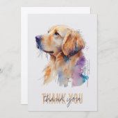 ゴールデンレトリバーサンキューカード サンキューカード (正面/裏面)