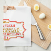 ゴールデンレトリバーシェフベーキングジンジャーパン キッチンタオル (四つ折り)