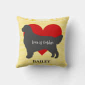 ゴールデンレトリバーシルエットラブズゴールデン クッション (裏面)