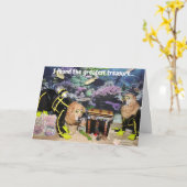 ゴールデンレトリバースキューバダイビングフレンドシップ カード (黄色い花)