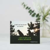 ゴールデンレトリバースピリチュアルペット引用文 ポストカード (スタンド正面)