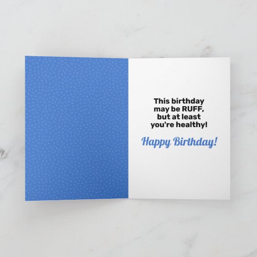 ゴールデンレトリバースマイルあなたは静止誕生日 カード (内部)