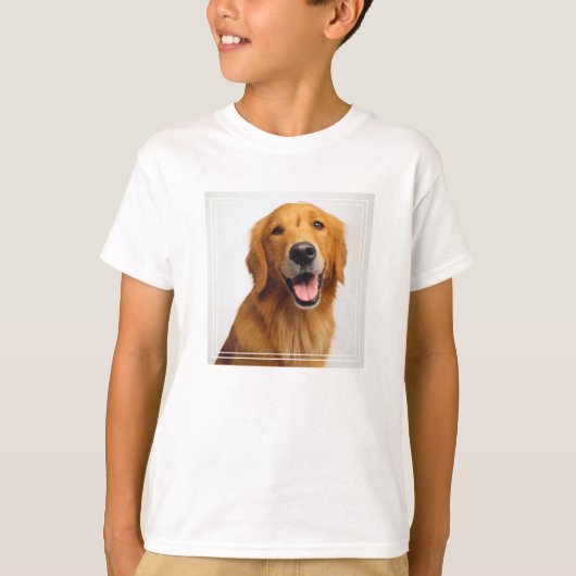 ゴールデンレトリバースマイル Tシャツ (正面)