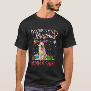 ゴールデンレトリバーツリーライトドッグクリスマスこれは私のCh Tシャツ