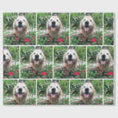 ゴールデンレトリバードウインフラワーズすべての行事 ラッピングペーパー (フラット)