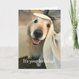 ゴールデンレトリバードッグそれがあなたの誕生日 カード