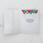 ゴールデンレトリバードッグとパーティー帽子 カード (内部)