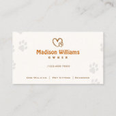 ゴールデンレトリバードッグウォーカーペットシッター 名刺 (裏面)