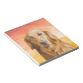 ゴールデンレトリバードッグウォーターカラーアートオイルペインティング ノートパッド (アングル)