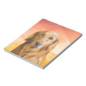 ゴールデンレトリバードッグウォーターカラーアートオイルペインティング ノートパッド (回転)