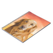 ゴールデンレトリバードッグウォーターカラーアートオイルペインティング ノートブック (左側)