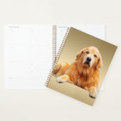 ゴールデンレトリバードッグウォーターカラーアート絵画ズ プランナー手帳 (ディスプレー)