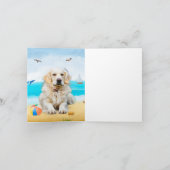 ゴールデンレトリバードッグオンビーチ カード (内部)