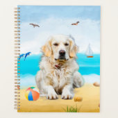 ゴールデンレトリバードッグオンビーチ プランナー手帳 (正面)