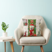 ゴールデンレトリバードッグクリスマス クッション (椅子)