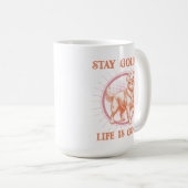 ゴールデンレトリバードッグステイゴールデンライフは良い コーヒーマグカップ (正面右)