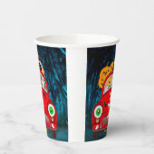 ゴールデンレトリバードッグドライビングカーホラーハロウィーン 紙コップ (左)