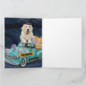 ゴールデンレトリバードッグハロウィーントラックホラー夜 カード (内部)