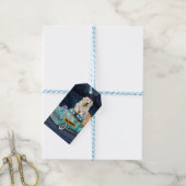 ゴールデンレトリバードッグハロウィーントラックホラー夜 ギフトタグ (より糸付き)