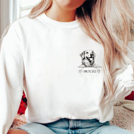 ゴールデンレトリバードッグハンドパーソナライズされたスケッチ スウェットシャツ