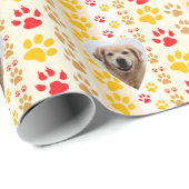 ゴールデンレトリバードッグハートポーズプリント ラッピングペーパー (ロールコーナー)