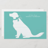 ゴールデンレトリバードッグパピー 便箋 (正面/裏面)