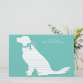 ゴールデンレトリバードッグパピー 便箋 (スタンド正面)