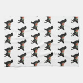 ゴールデンレトリバードッグブリードボヘミアンフローラ キッチンタオル (横)