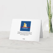 ゴールデンレトリバードッグホワイトクリスマスカード シーズンカード (裏面)