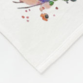 ゴールデンレトリバードッグママフローラ フリースブランケット (角)