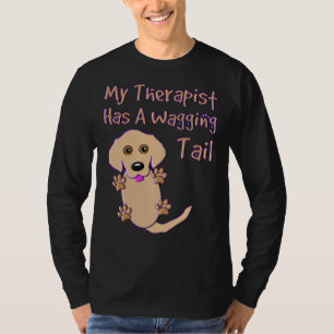 ゴールデンレトリバードッグ私のセラピストはTaを振っている Tシャツ