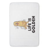ゴールデンレトリバードッグ – ライフ・イズ・ゴールデン バスマット (正面縦)