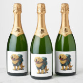 ゴールデンレトリバーハイキングアンドキャンプ スパークリングワインラベル (ボトル)
