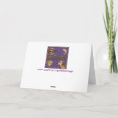 ゴールデンレトリバーハワイアンフラ誕生日 カード (裏面)