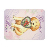 ゴールデンレトリバーハートママ マグネット (横)