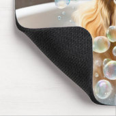 ゴールデンレトリバーバブルバス マウスパッド (コーナー)