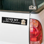 ゴールデンレトリバーバンパーステッカー バンパーステッカー (トラック上)