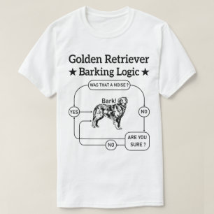 ゴールデンレトリバーバーキングロジックおもしろい犬皮肉 Tシャツ