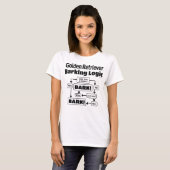ゴールデンレトリバーバーキング論理 Tシャツ (正面フル)