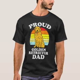 ゴールデンレトリバーパパサンセットドッグメン Tシャツ