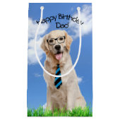 ゴールデンレトリバーパパ誕生日 スモールペーパーバッグ (正面)